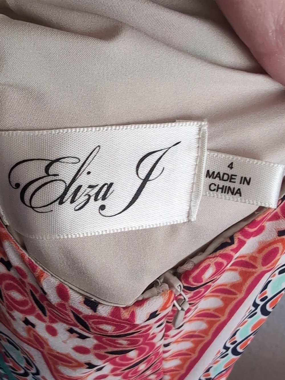 Eliza J Orange & Pink Halter Style Maxi Sun Dress With Tie - Picture 3 of 8